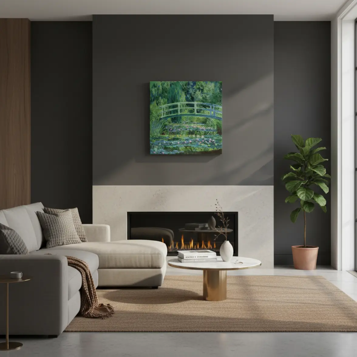 Gallery Wrapped Oil Painting in a Modern Interior GFM Painting